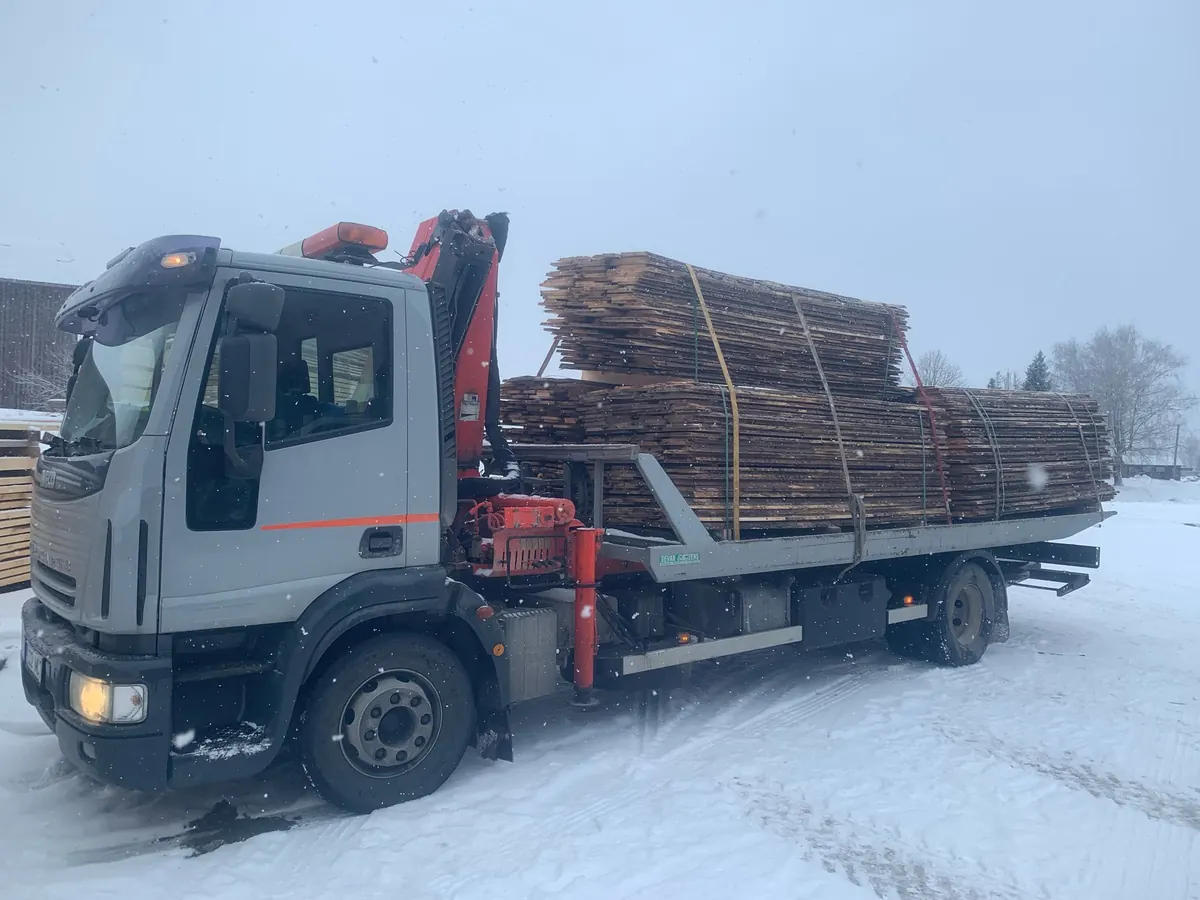 Saematerjali vedu talvel